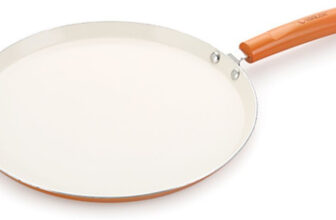 NIRLON Ceramic Induction Dosa Tawa, 26Cm, Orange Tawa 26 cm diameter(Ceramic, Non-stick, Induction Bottom)