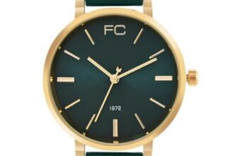 French Connection Luna | Green Dial | Rose Gold Tone Case | Green Leather Strap | Analog Watch for Women – FCN00071A