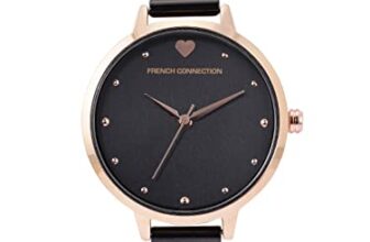 French Connection Women’s Amour Analog Watch Black Strap-FCN00018E