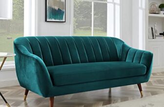AMATA Marino 3 Seater Ocean Blue Suede Velvet Fabric Sofa Set with Two Cushions Perfect for Home Office Guests Living Room (01 Blue, 3 Seater)(3 Year Warranty)