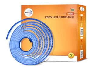 wipro Garnet 5 Meter Led Strip Light| 120 LEDs/Mtr | Blue | Ip65-Waterproof | Flexible Rope Light for Outdoor & Indoor Decoration for Diwali, Christmas|Strip for Balcony, False Ceiling|Pack of 1