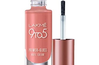 Lakmé 9To5 Primer + Gloss Nail Colour, Peach Blossom, 6 ml