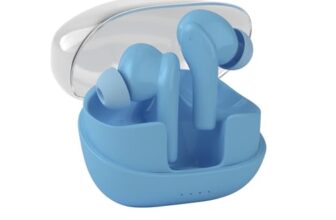 amazon basics TWS in-Ear Earbuds (P50) with Fast Charging up to 50 Hours of Playtime | Dual 10mm Driver | IPX4 Water-Resistance | Bluetooth 5.3 | Quad Mic with ENC | Touch Control (Light Blue)
