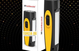 Goldmedal Torcia 06 1+3W LED Rechargeable Torch –Cool Daylight(6500K)|1200 mAh Li-ion Battery |Battery Back-up Upto 4 Hrs |Type-C Charging| Deep Discharge Protection |Powerful 1W Front & 3W Side Light