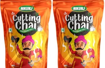 NIKUNJ Cutting Chai, 1kg | Real Kadak Chai | Black Tea | Strong Blend – Rich Taste, basil (Pack of 2)