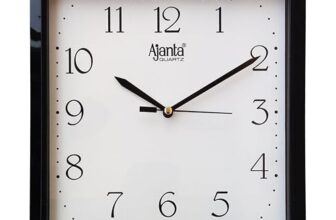 Ajanta Plastic Abstract Analog Wall Clock (21.6 Cm X 21.6 Cm X 3.2 Cm, Black)