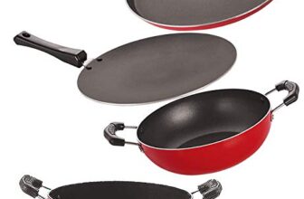 Nirlon Non Stick Aluminium Cookware Essential Gift Set of 4 Pieces with Bakelite Handle(FT13_CT12_KD12_CS24)