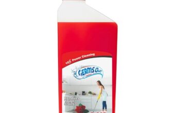 Germs Out Floor Cleaner 500ml Liquid Non-Toxic Germ protection Formula, Rose Scented Surface & Floor Disinfectant, Kids & Pet Safe, Multi-Surface Cleaning Solution