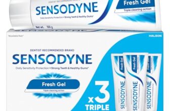 Sensodyne Toothpaste Fresh Gel | Daily Sensitivity Relief Tooth Paste Combo Pack – 450gm (150gm x 3) | Dentist Recommended | Everyday Use Paste, Fresh Breath, Fights Tooth Decay, Maintain Healthy Gums
