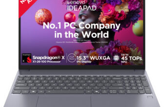 Lenovo IdeaPad Slim 3 with 1Yr ADP Snapdragon X – (16 GB/1 TB SSD/Windows 11 Home) 15Q8X10 Thin and Light Laptop(15.3 inch, Luna Grey, 1.55 kg, With MS Office)