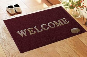 BENAVJI Rubber 16X24 Inch Maroon PVC Water Absorbing Front Rectangular Door Mats for Home Entrance Large | Door Matsrugs for Office, Bedroom & Kitchen | Anti Slip Paydan/Foot Mat