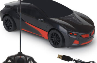 CADDLE & TOES Remote Control Toy Car Electric Chargeable 3D Lightning (Black)(Black)
