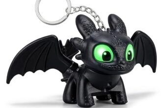 HAMERA ENTERPRISES Dragon Keychain with LED Light Eyes, Key Holder and Bag Charm Toy Accessory