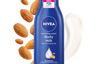 NIVEA Nourishing Body Milk 400ml Body Lotion with Hyaluronic Acid | 72Hr Hydration | Deep Moisture Care for Very Dry Skin | Enriched with Almond Oil | Smooth, Radiant & Healthy Looking Skin Care