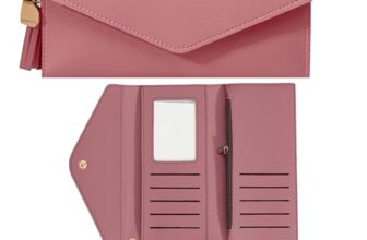 Kraptick Women’s Wallet -Stylish and Compact Purse Clutch Wallet for Women, Stylish Card Coin Holder, Debit Card Holder, Money Organizer and Travel Wallet with 13 Slots (Dark Pink)