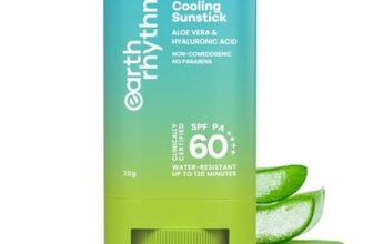 Earth Rhythm Daily Dew Cooling Sunstick SPF 60 PA ++++ Hyaluronic Acid & Aloe Vera. In Vivo Tested