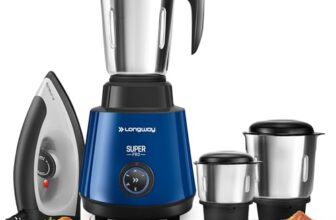 Longway Super Pro Mixer Grinder | Up to 750 Watt Powerful Motor for Grinding, Mixing, Juicing | 2 Years Warranty
