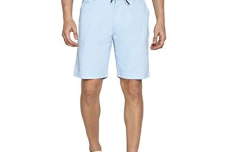 Van Heusen Men Athleisure Functional Pocket Chino Shorts – Soft Touch, Breathable_50009_Sky Blue_L
