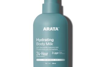 Arata Niacinamide Hydrating Body Milk | For Dull, Dehydrated Skin | Moisturises | Evens Skin Tone | Lightweight Formula | Spray Applicator | For All Skin Types | For Men & Women | 250 ML
