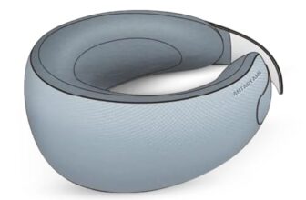 Neck Massager with Heat | Pain Relief Deep Tissue, Intelligent High-End Shiatsu Vibrating Massage | Electric Massager for Neck Relaxation, Wireless Massager for Home and Office (blue)