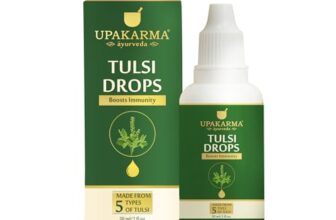 UPAKARMA Tulsi Drops | 5 Tulsi Types Extract Based | Natural Immunity Boosting, Cough and Cold Relief – 30ml