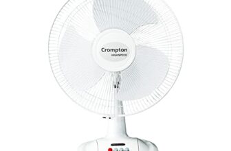 Crompton HISPEED Gale Classic 400 mm Table Fan | Superior Air Delivery | Smooth Oscillation | Easy neck tilt mechanism |2 Year Warranty | KD White