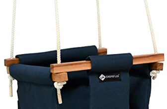 Shopoflux Swing for Kids | Baby Hanging Indoor Outdoor Jhula for Garden, Polyester, 9 Inch (6 Months to 3 Years) (Up to 25 Kg) (Blue)