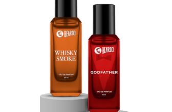 Beardo Godfather & Whiskey Smoke Masculine Fragrance Combo (20ml x 2) | Strong, Long-Lasting Perfume Set | Premium Gift for Men | Long Lasting Fragrance | Gift for Men | Gift for Friend