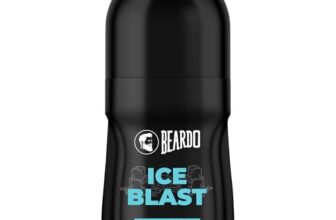Beardo Ice Blast Perfume Roll-On, 50ml for Men | Long-Lasting Menthol Freshness with Musk & Woody Notes | Perfumed Antiperspirant for Odour Protection | No Sweat, Cooling Effect, All-Day Freshness