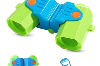 Toyshine Compact Kids Binoculars with Neck String 12 x 3.5 x 6 cm for 3-12 Year Boys Girls High-Resolution for Bird Watching, Camping, Exploration, Hiking, Hunting, Sports Events and Safari Park