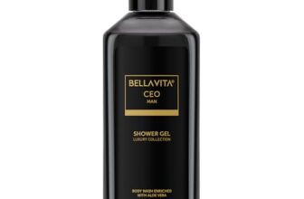 BELLAVITA CEO Man Body Wash 250ml Refreshing Shower Gel for Men | Deep Cleansing, Hydrating and Moisturising Skin with Aloe Vera & Charcoal Powder