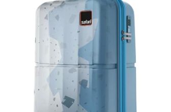 Safari Tazzo 8 Wheels 55cm Cabin Size Trolley Bag, Hard Case Polycarbonate, 360º Wheeling Small Carry-on Luggage, Suitcase for Travel, Trolley Bags for Travel, Printed