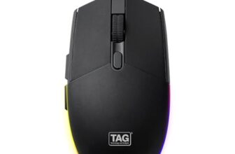 TAG Ivy Wired Gaming Mouse with 6 Buttons, High Precision, up to 1600 DPI, USB Interface, Breathing LED, DPI Switch, Lightweight and Portable