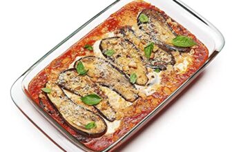AGARO Elite Borosilicate Glass Baking Tray for Kitchen, 1600 ml, Baking Dish, Serving Bowl, Oven & Microwave, Dishwasher and Freezer Safe, Rectangle, Transparent, Glass Bowl Container