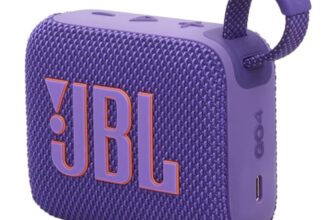 JBL Go 4, Wireless Ultra Portable Bluetooth Speaker, Pro Sound, Vibrant Colors, Water & Dust Proof, Type C (Without Mic, Purple)