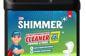 Shimmer Ultra Strong Toilet Cleaner Liquid – 5L Mega Jar | Removes Hard Stains, Limescale & Odor | Thick Bathroom Cleaning Liquid | Extra Thick Cling Technology
