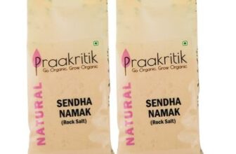 Praakritik Natural Rock Salt 2Kg (4x500g), Pure & Unrefined Sendha Namak, Mineral-Rich, Ideal for Cooking & Healthy Lifestyle