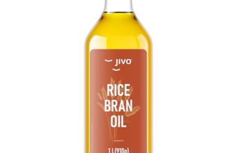 Jivo Rice Bran Oil 1 Litre Cooking Oil | Rich in Antioxidants | Ideal for Deep Frying, Sautéing & Baking | Chemical-Free