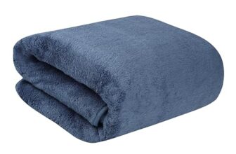 Fezora® Microfiber Towel for Bath-Soft Coral Fleece Towel with Extra Soft & Quick Dry Large Size Towels Hook Super Absorbent-Bath Towel for Men and Women-70 x 140 cm (Dark Blue)