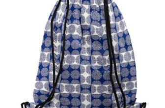 ArtzFolio Lace Ornate Canvas Backpack for Students | College & Travel Bag Drawstring; 13 x 17 inch