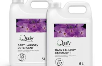 Qssiy Hypoallergenic Baby Laundry Detergent 10L – Gentle Newborn Stain Remover, French Lavender Fragrance