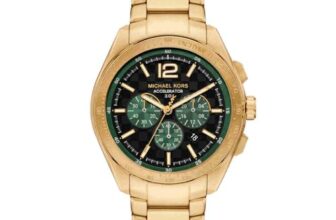 Michael Kors Analog Men Accelerator 2.0 Black Dial Gold Watch MK9177