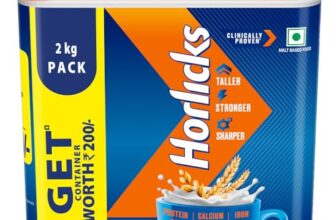 Horlicks Nutrition Drink Container – 2 Kg – Classic Malt – Clinically Proven to make kids Taller, Stronger, Sharper