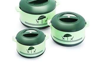 Cello Chef Casserole Gift Set, 3-Pieces, Green,Plastic