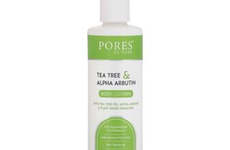 PORES Be Pure Body Lotion with Tea Tree Oil, Alpha Arbutin & Plant-Based Squalane | Anti-Pigmentation & Tan Removal Moisturizer | Helps Reduce Fine Lines & Promotes Skin Tightening | No Parabens & Silicone – For All Skin Types ( 250 ml )