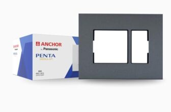 Anchor by Panasonic Penta 8 Module Black Regular Cover Plate for Switch Board (Black, 65908B-10)