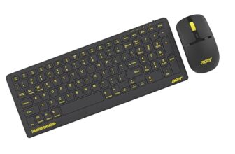 Acer ZenKeys Duo Wireless Keyboard & Mouse Combo | 2.4 GHz + Bluetooth | Rechargeable 500 mAh Type-C | 99-Key Silent Keyboard | 1600 DPI Optical Mouse | 10m Range | Windows/macOS/Linux Compatible