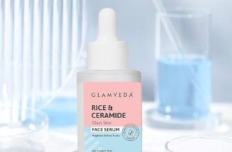Glamveda Korean Rice & Ceramide Vitalizing Face Serum Skin Barrier Building, Nourishing, Brightens Skin | For Dry, Sensitive & Combination | No Paraben | 30ml