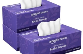 Amazon brand- Amazon Basics 2-Ply Facial Tissue paper 600 pulls | 200 pulls x Pack of 3| Soft & Gentle| Chemical-Free