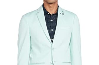 FAVOROSKI Designer Men’s Slim Fit Notched Lapel Single Breasted Solid Blazer (Light Green, 3XL)
